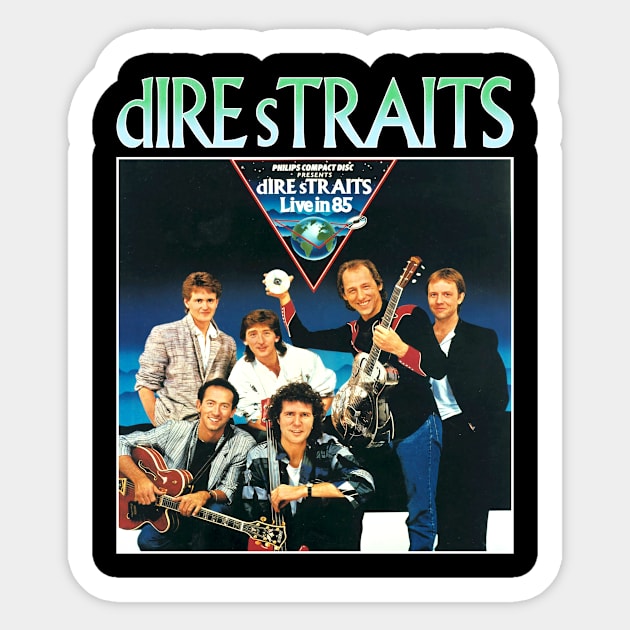 DIRE STRAITS Rap Hip Hop Rapper 90 Retro Vintage Sticker by BanyakMau